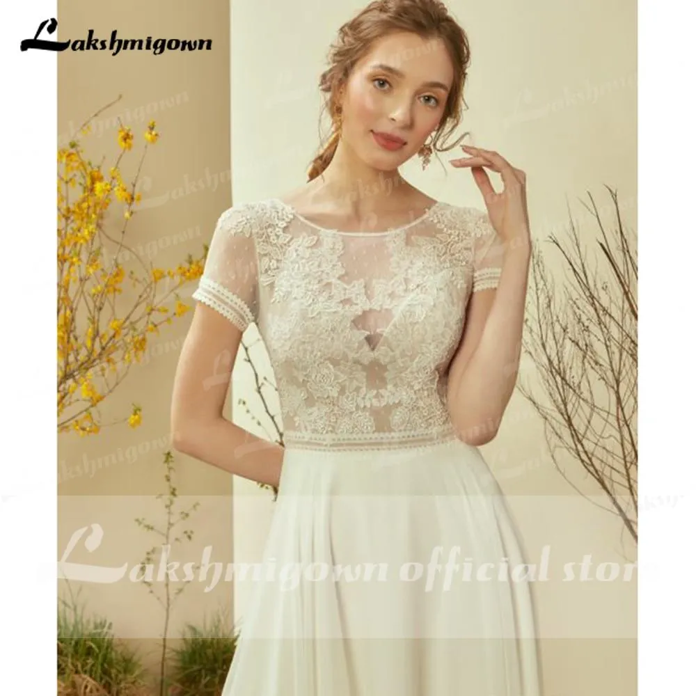 Roycebridal Sukienka Na Wesele Ivory Beach Bridal Gowns Sexy Backless Appliques Wedding Dresses Plus Size Robe Mariee Lakshmigown