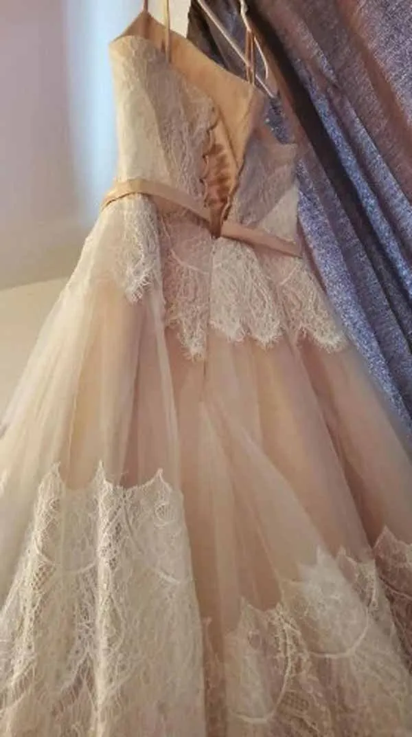 Roycebridal Tulle Lace Spaghetti Straps Boho Wedding Dresses, A-line Bridal Gown, MW715