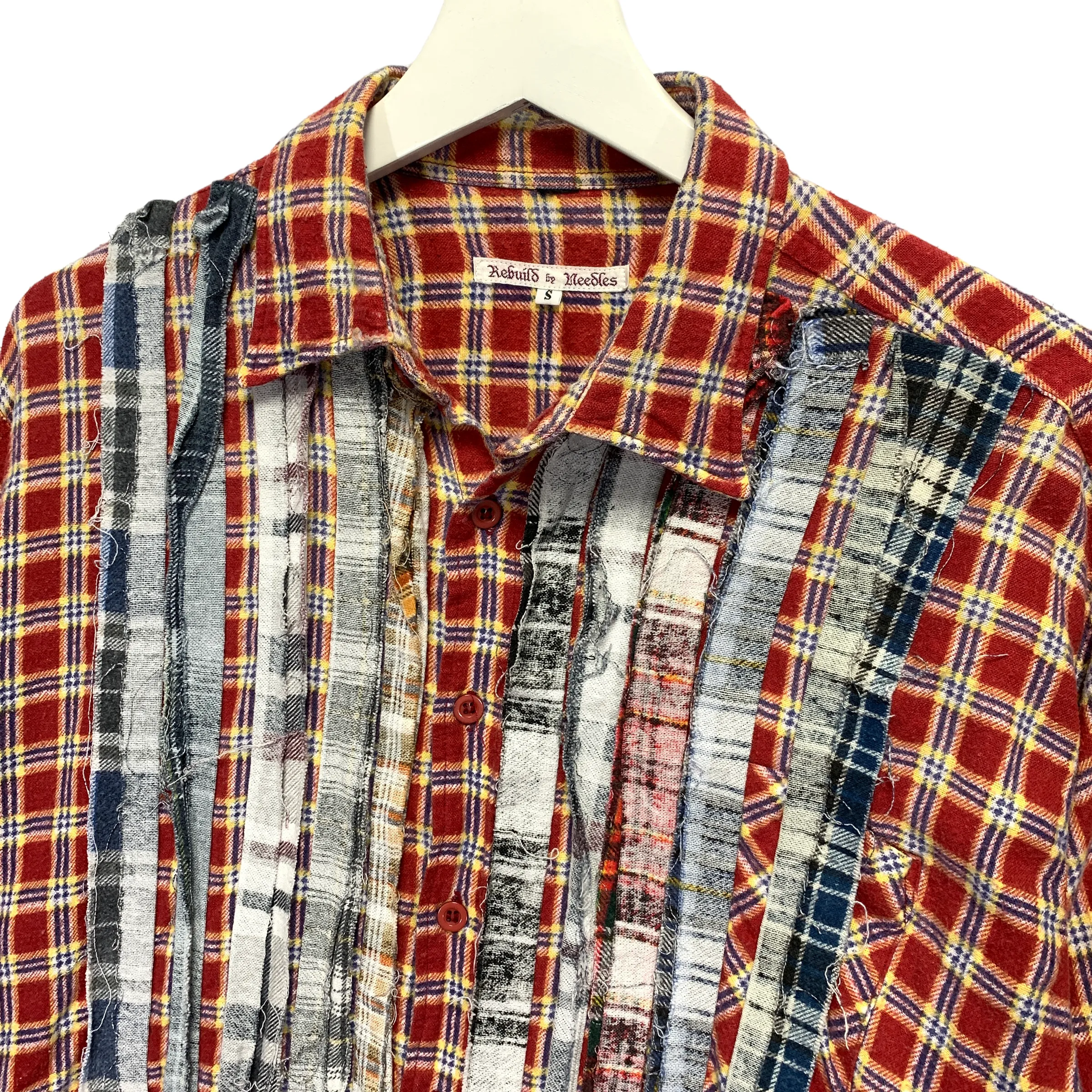 [S] Needles Rebuild Ribbon Cut Flannel Shirt