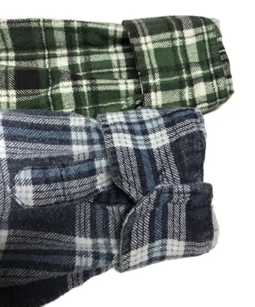[S] Needles Rebuild Wide 7 Cut Vintage Flannel Shirt