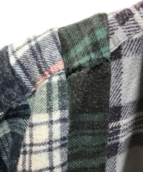 [S] Needles Rebuild Wide 7 Cut Vintage Flannel Shirt