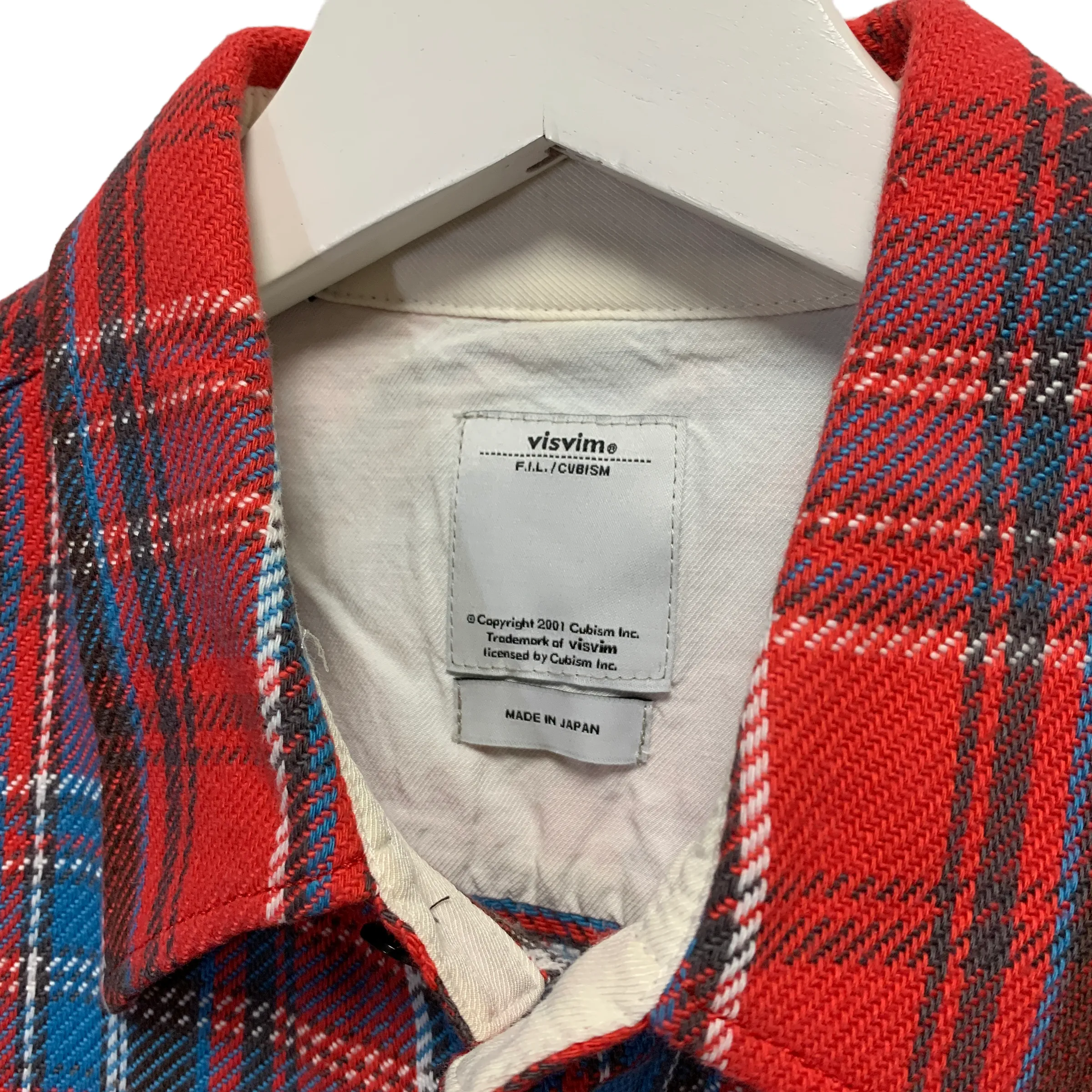 [S] Visvim Black Elk Flannel LS Shirt Red