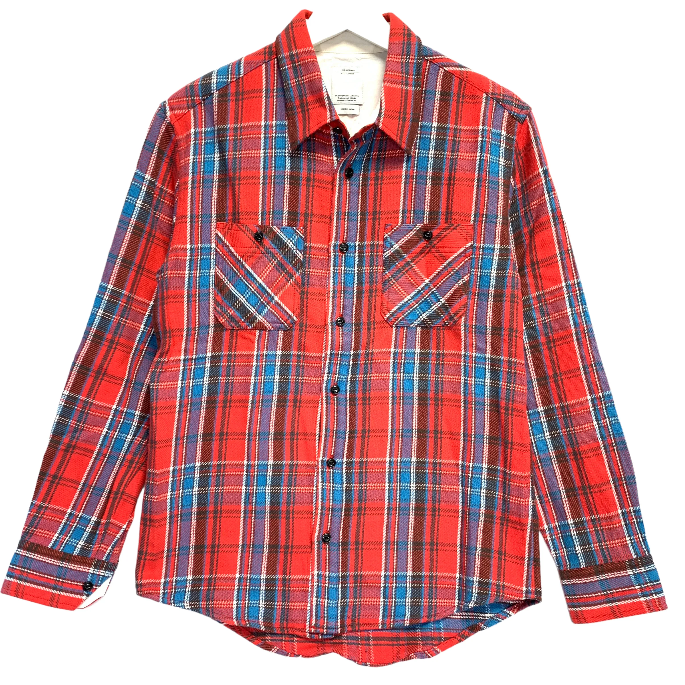 [S] Visvim Black Elk Flannel LS Shirt Red