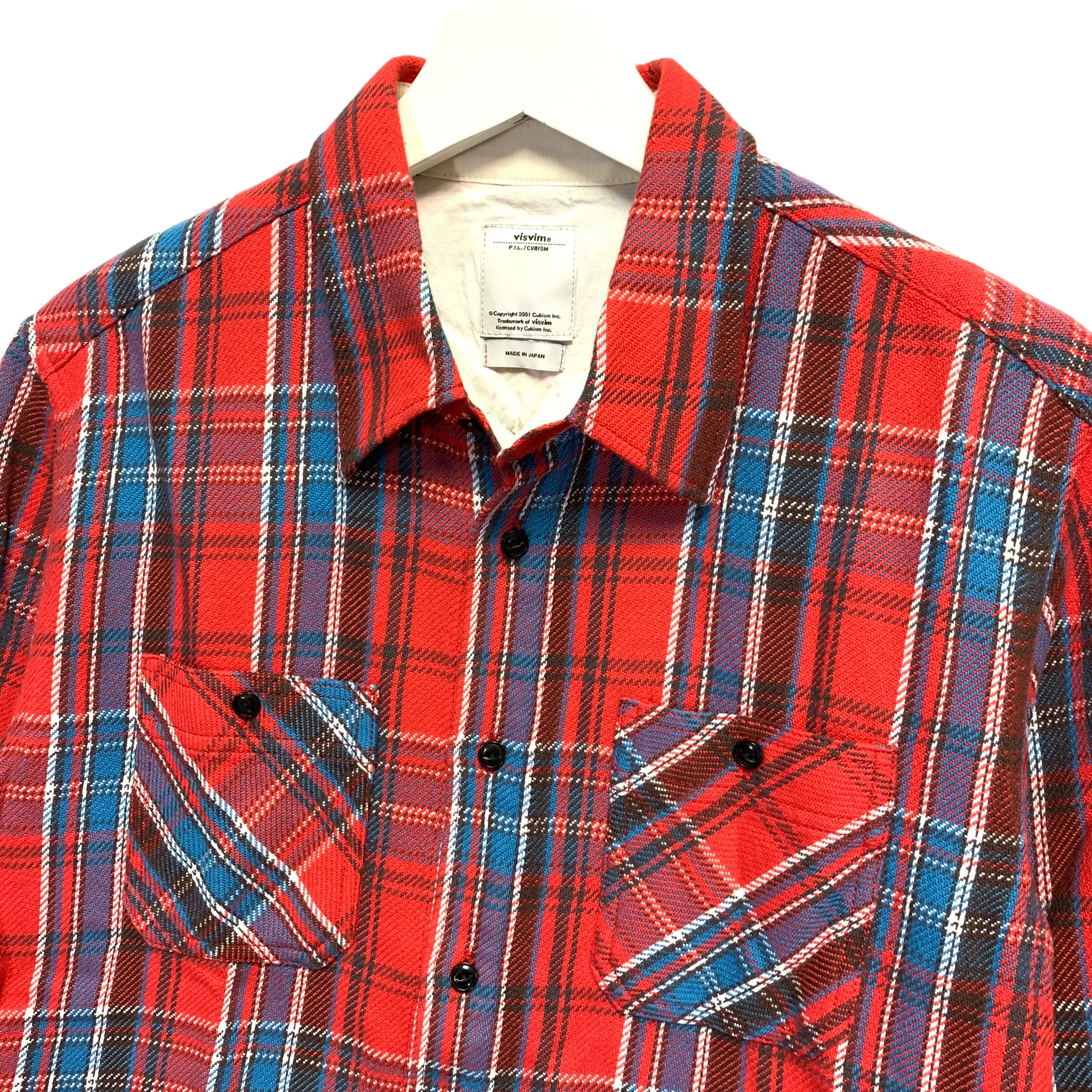 [S] Visvim Black Elk Flannel LS Shirt Red