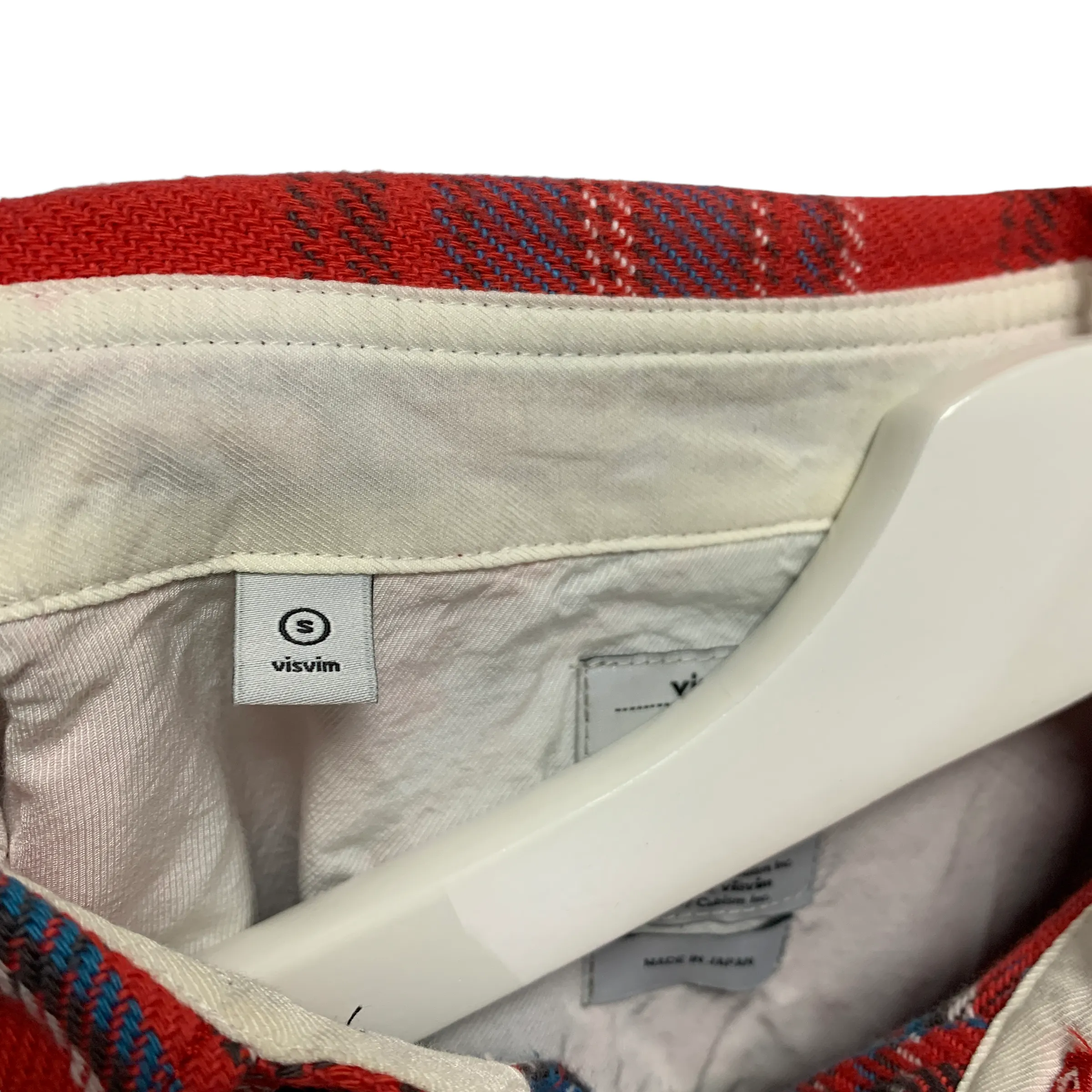 [S] Visvim Black Elk Flannel LS Shirt Red