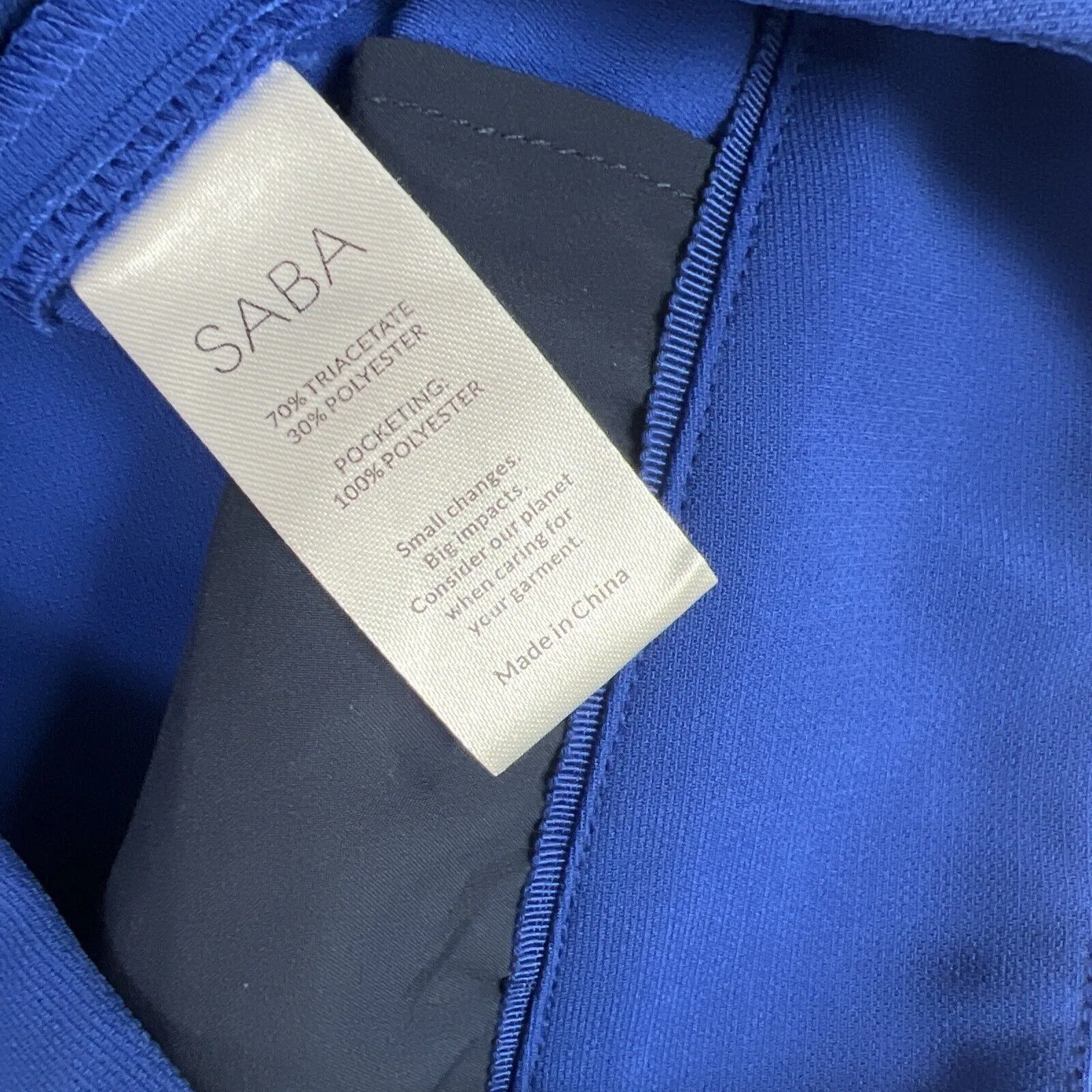 SABA Womens Blue Flared Dress Pants Size 8