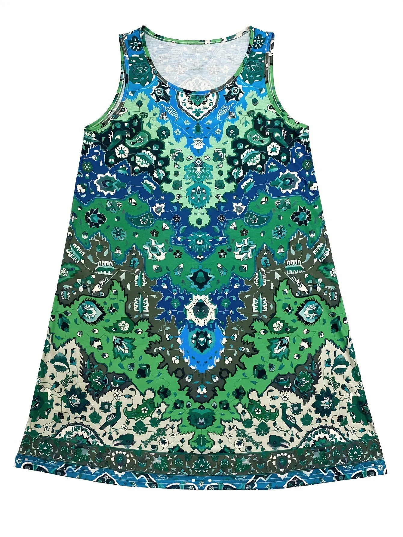Sabrina - Boho-Chic Sleeveless Knit Mini Dress