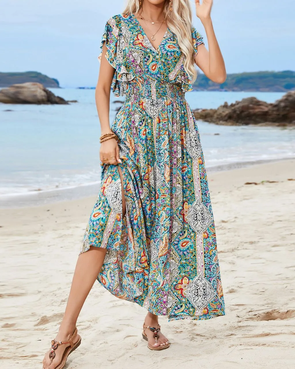 Sarah Bohemian-inspired Maxi Dress - LAST ONE