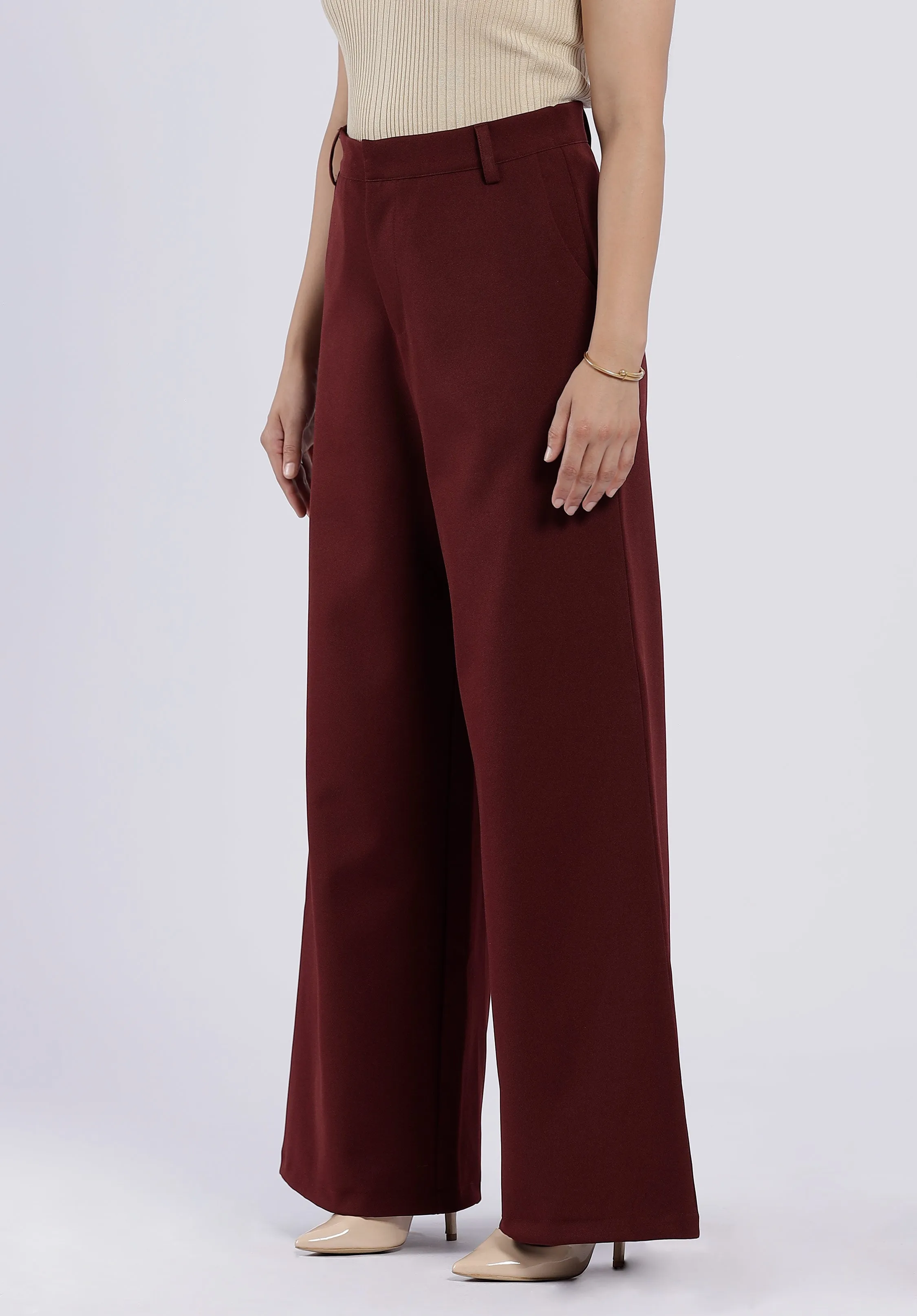 SASHA ROUGE WIDE PANTS