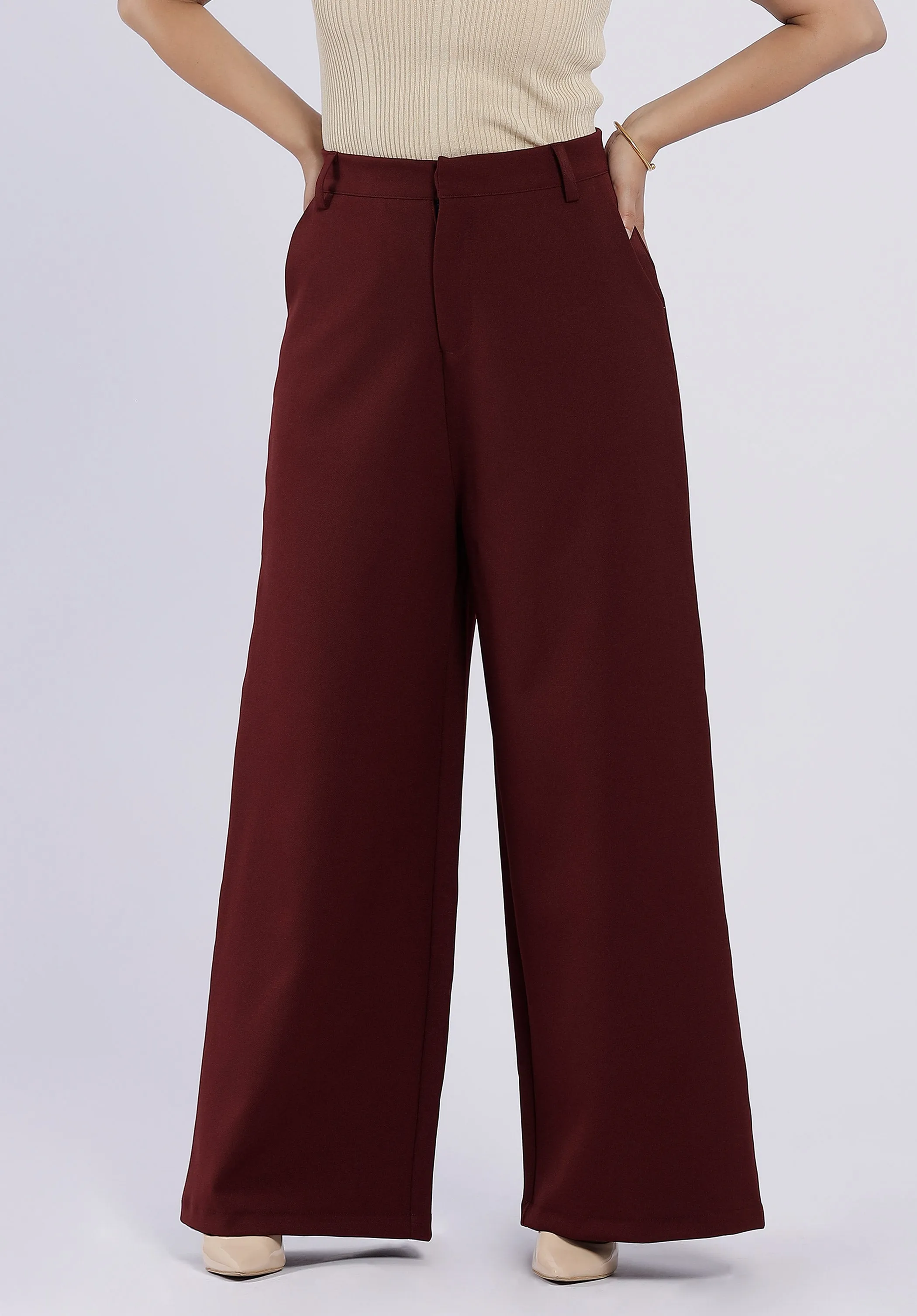 SASHA ROUGE WIDE PANTS