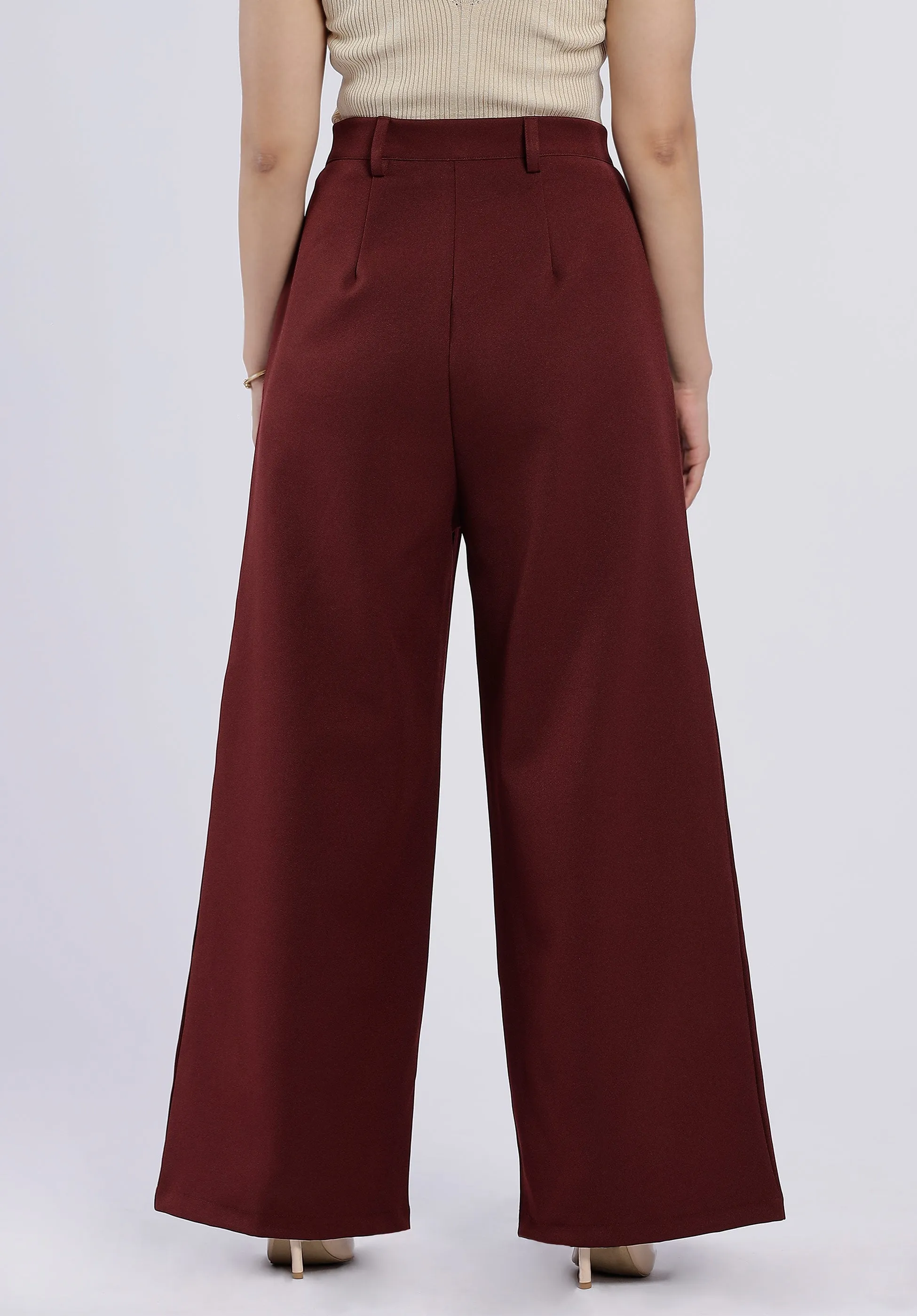 SASHA ROUGE WIDE PANTS