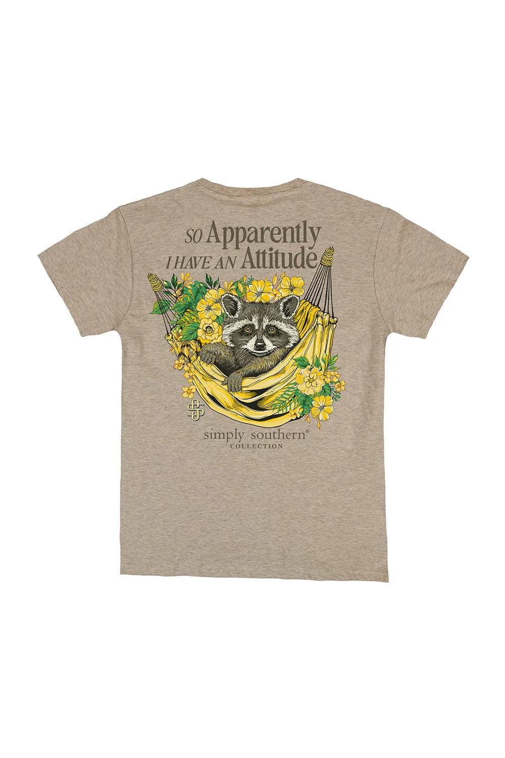 Simply Southern Attitude T-Shirt for Women in Oat Heather | SS-ATTITUDE-OATHTHR