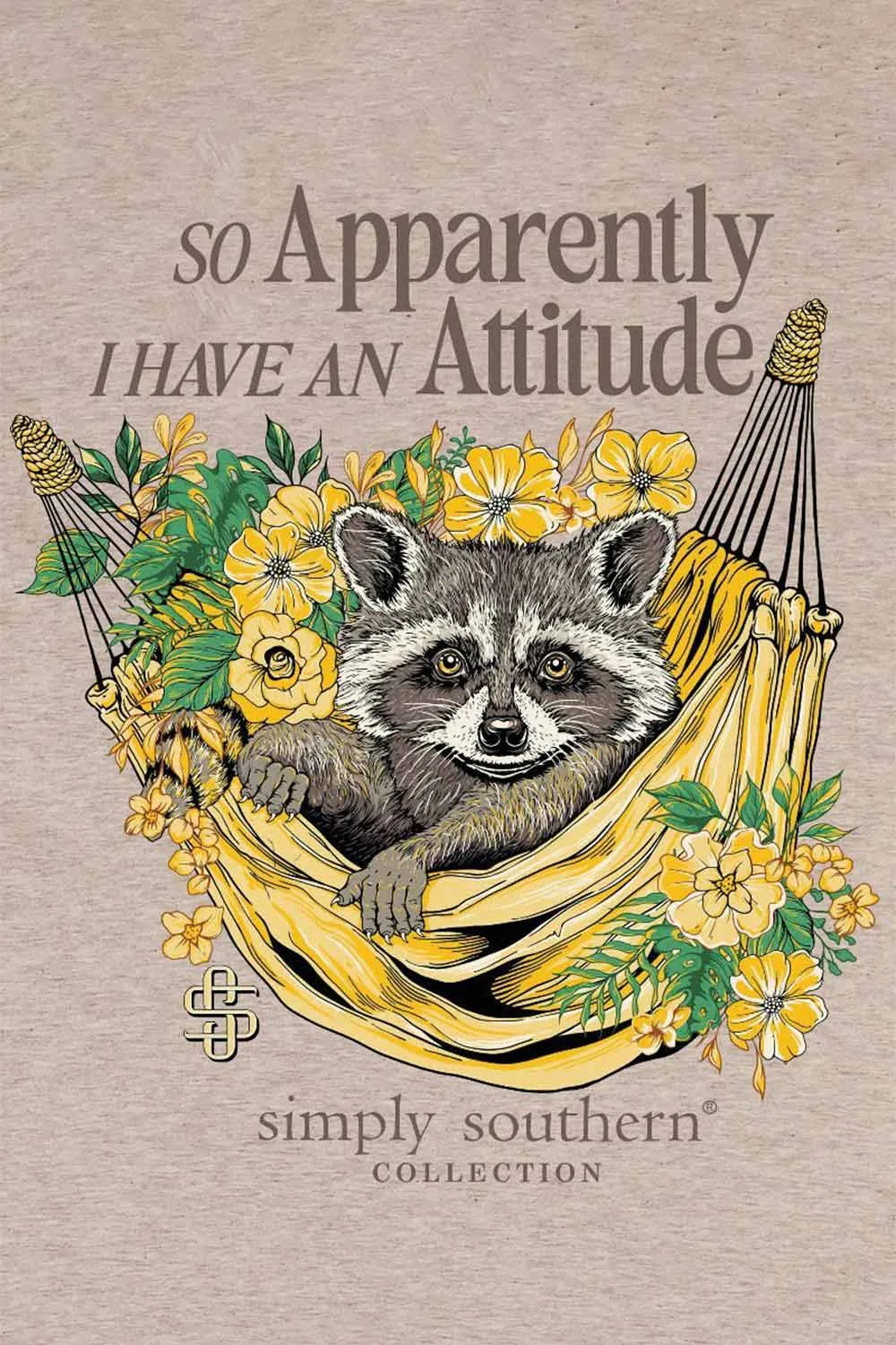 Simply Southern Attitude T-Shirt for Women in Oat Heather | SS-ATTITUDE-OATHTHR
