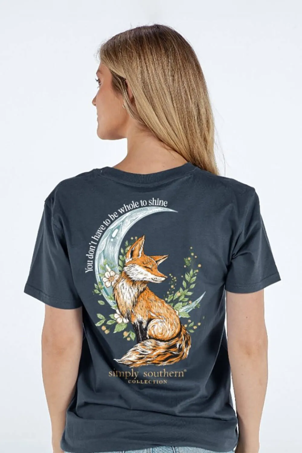 Simply Southern Whole To Shine T-Shirt for Women in Heather Navy | SS-SHINE-HTHRNVY