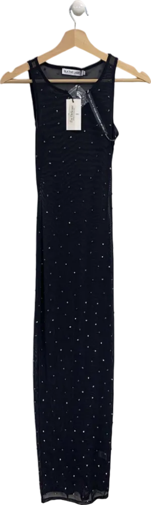 SLA The Label Black Dusk Diamante Dress XXS