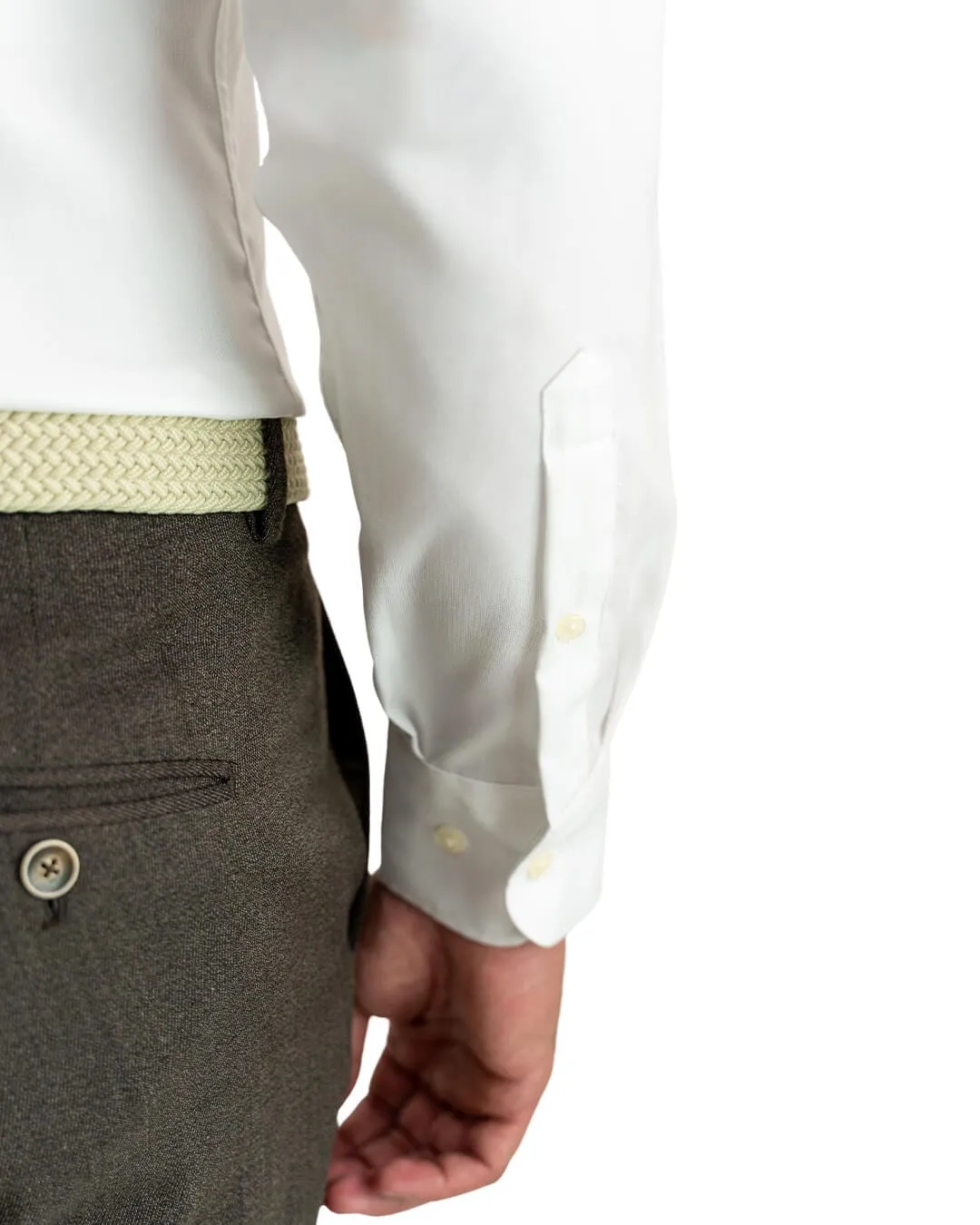 Slim Fit White Oxford Non Iron Button-Down Shirt