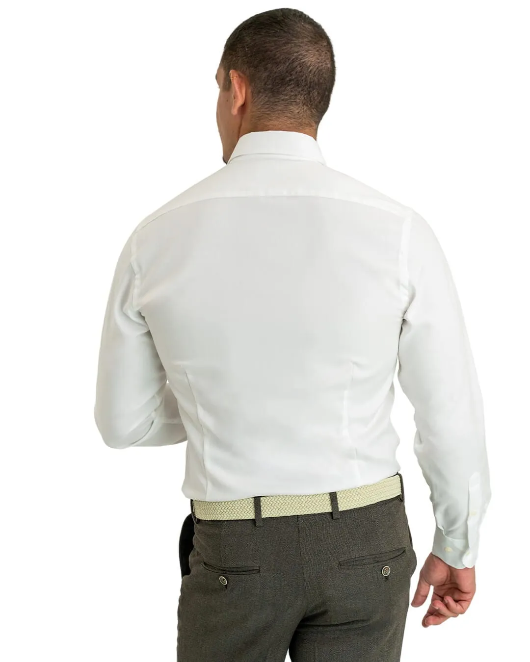 Slim Fit White Oxford Non Iron Button-Down Shirt
