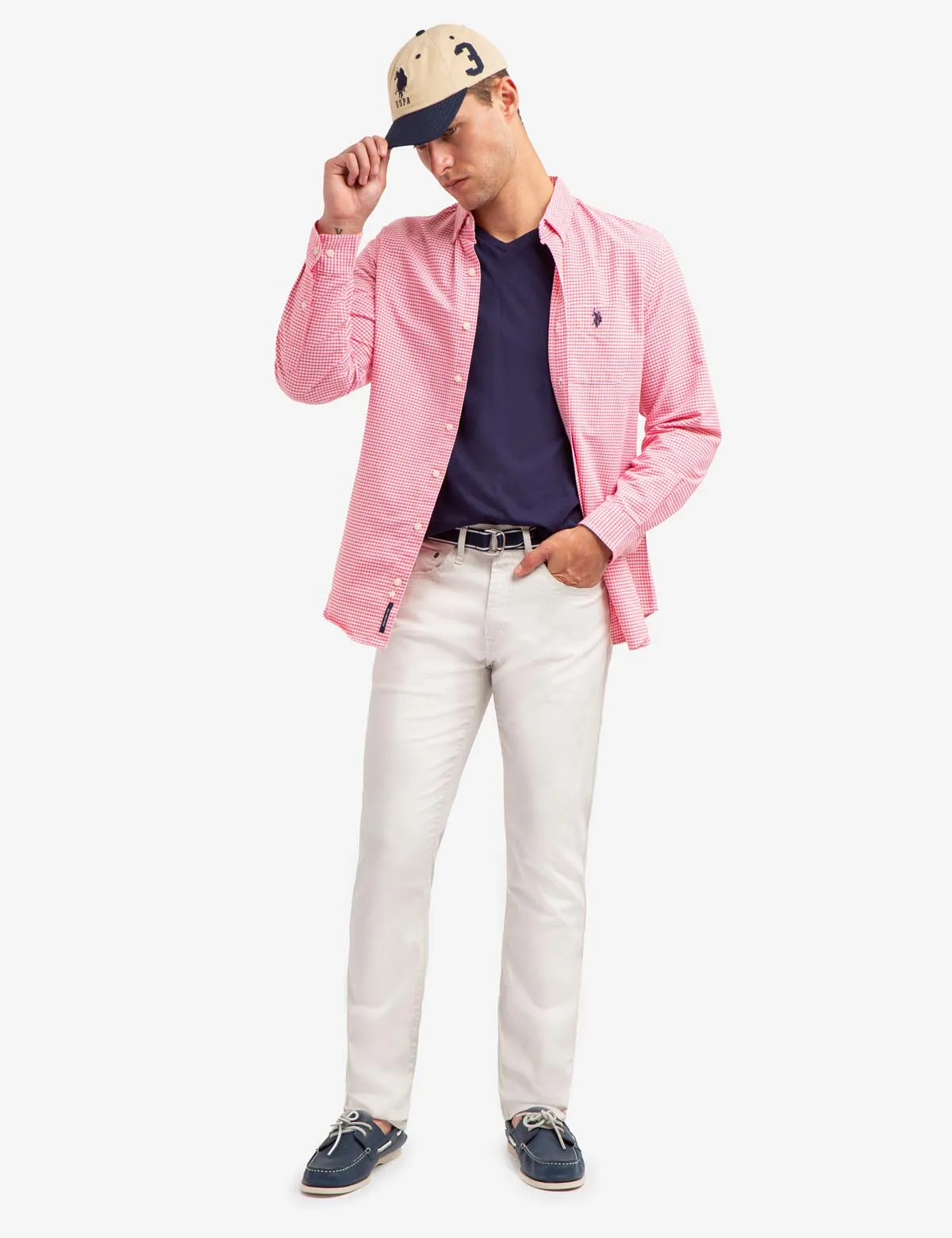 SLIM STRAIGHT 5 POCKET STRETCH CHINO PANTS