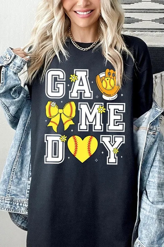 Softball Game Day Graphic Heavy Cotton Tee