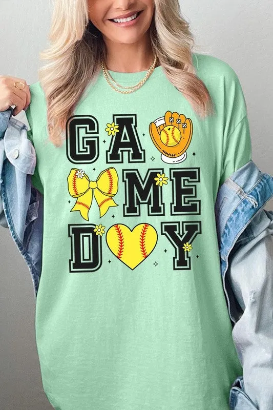 Softball Game Day Graphic Heavy Cotton Tee
