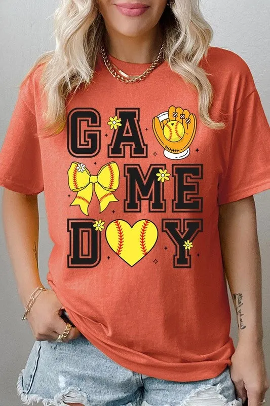 Softball Game Day Graphic Heavy Cotton Tee