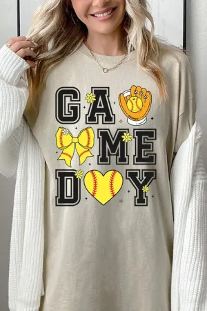 Softball Game Day Graphic Heavy Cotton Tee