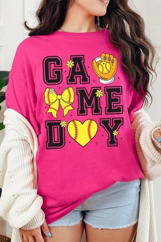 Softball Game Day Graphic Heavy Cotton Tee