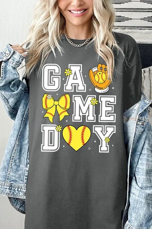 Softball Game Day Graphic Heavy Cotton Tee