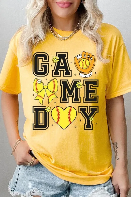 Softball Game Day Graphic Heavy Cotton Tee