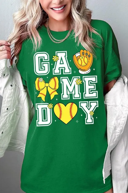 Softball Game Day Graphic Heavy Cotton Tee