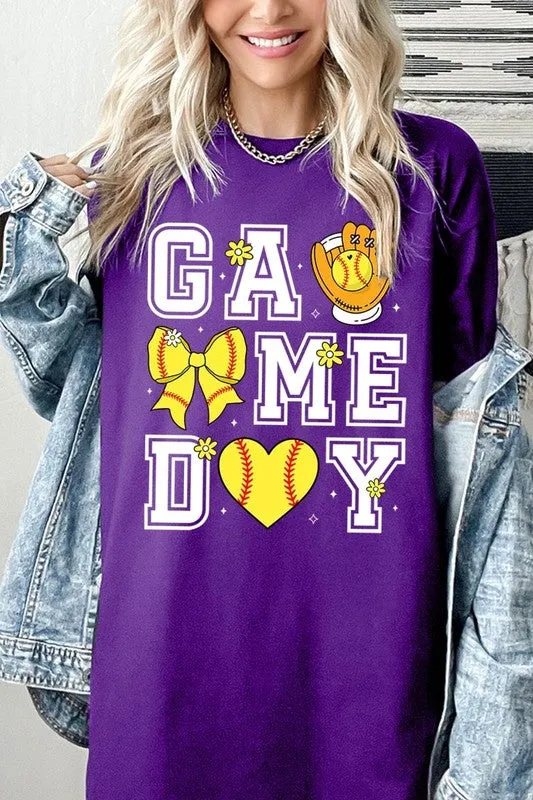 Softball Game Day Graphic Heavy Cotton Tee
