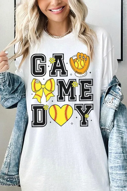 Softball Game Day Graphic Heavy Cotton Tee