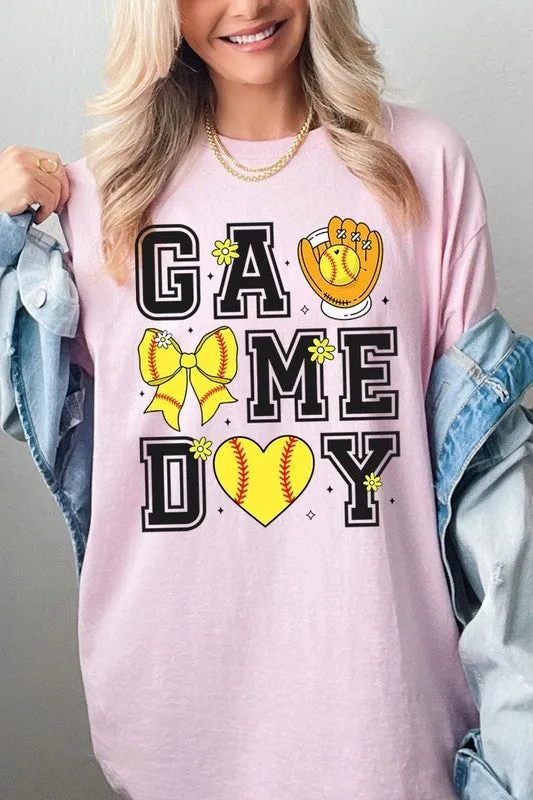 Softball Game Day Graphic Heavy Cotton Tee