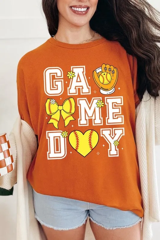Softball Game Day Graphic Heavy Cotton Tee