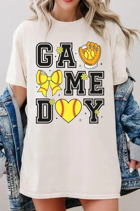 Softball Game Day Graphic Heavy Cotton Tee