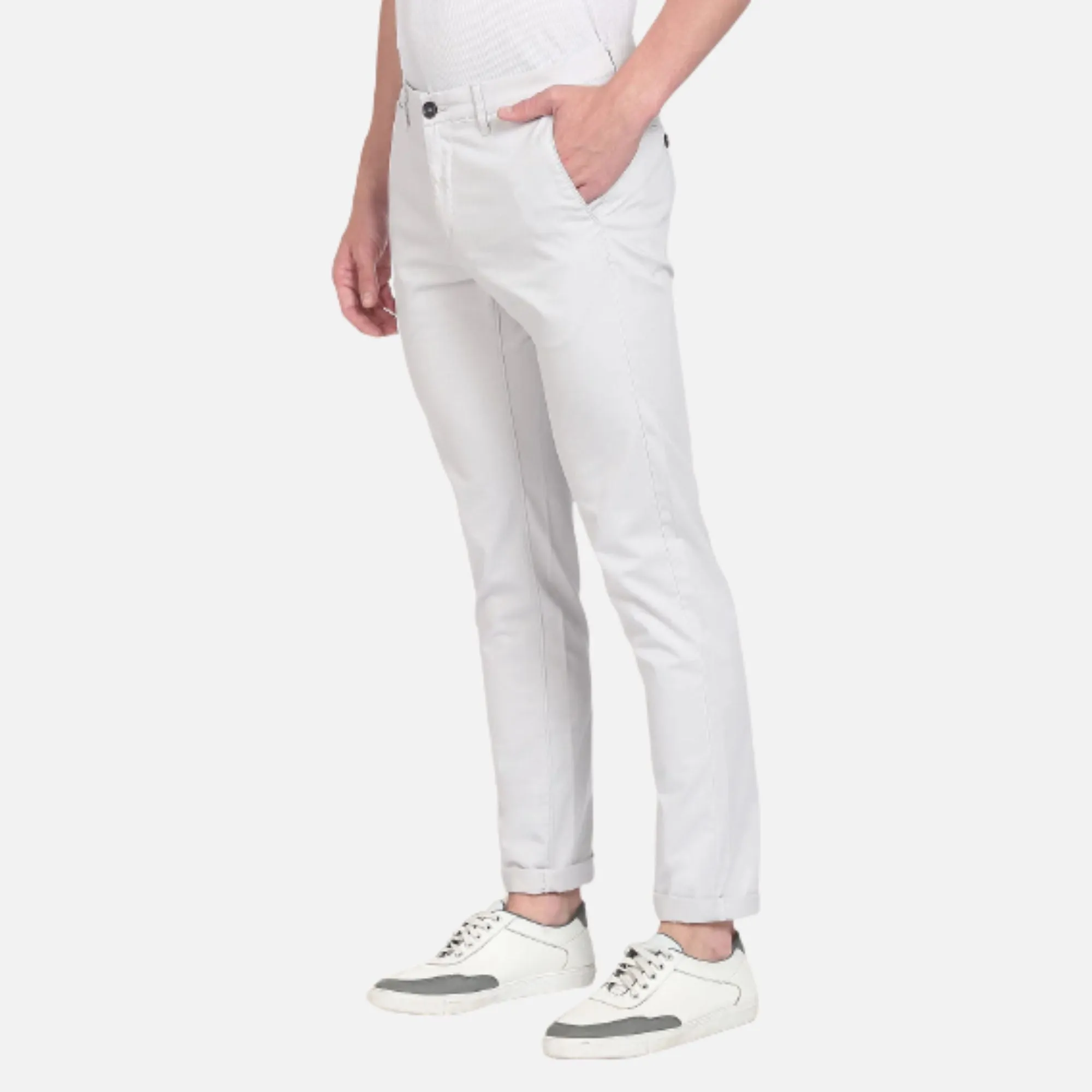 Solid Cotton Stretch Chinos
