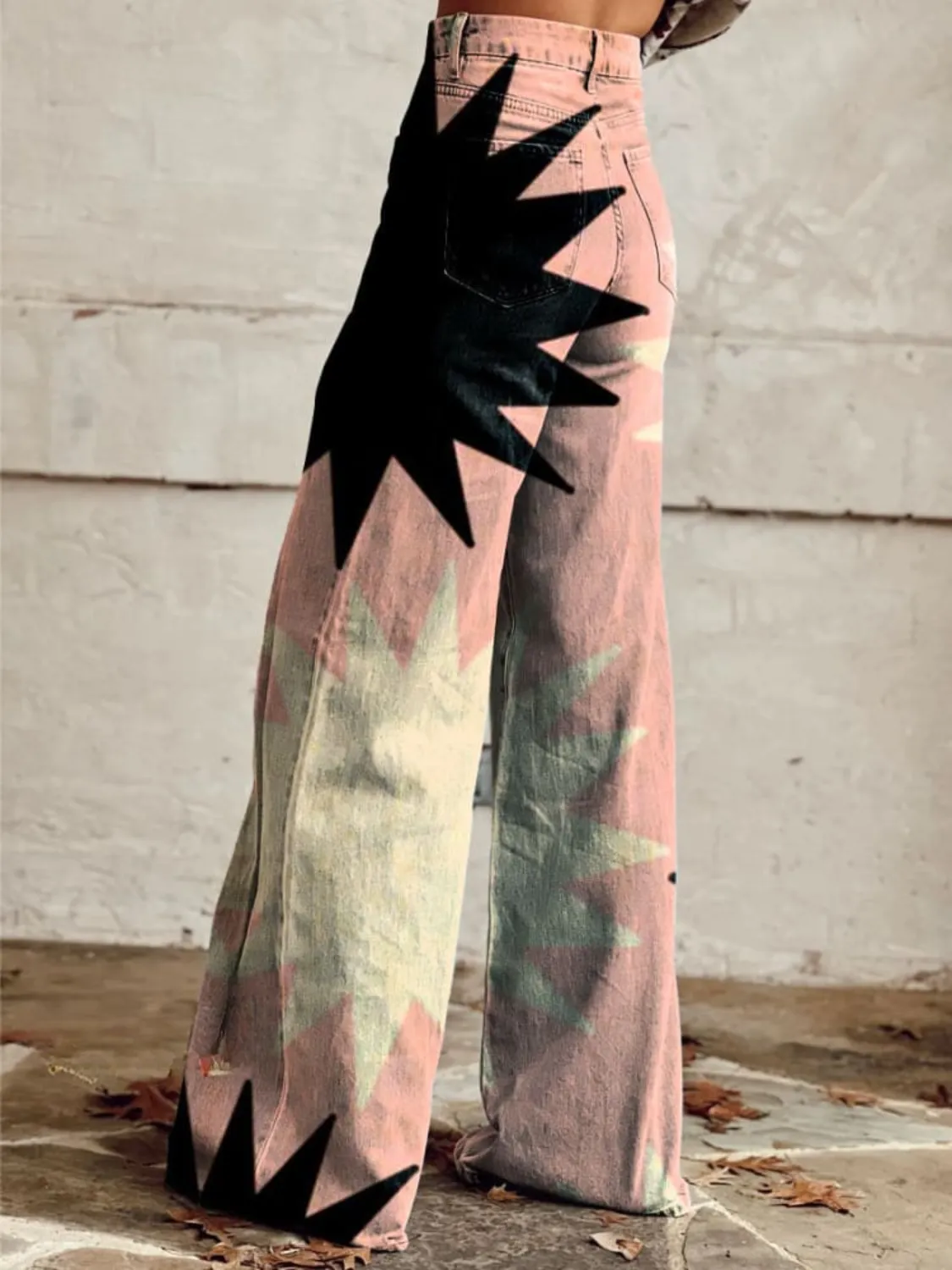 Sophia™ - Pink Burst Wide Leg Trousers