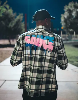 South Beach Sauce | White/Black Flannel Shirt