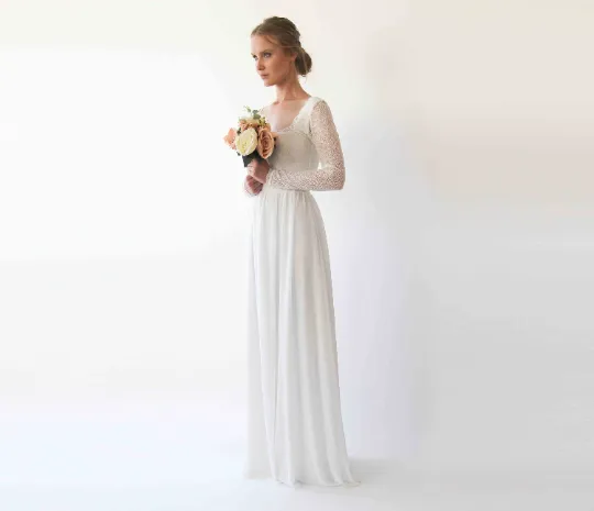 Square neckline wedding dress  #1231