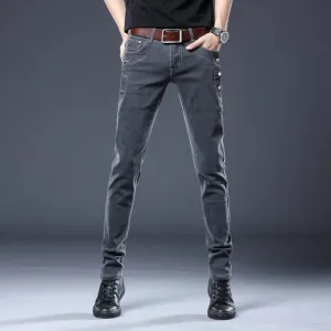 StilvollerWellen Herren Hip-Hop Denim Jeans mit Stretchmaterial und mittlerer Taille