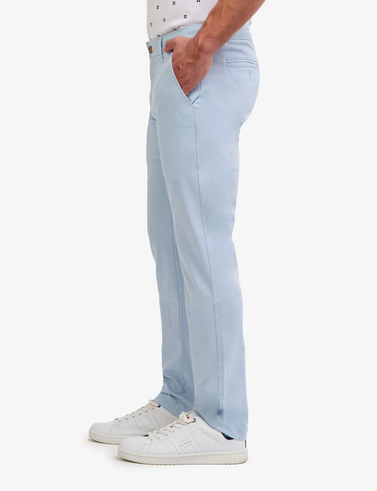STRAIGHT TWILL CHINO PANTS