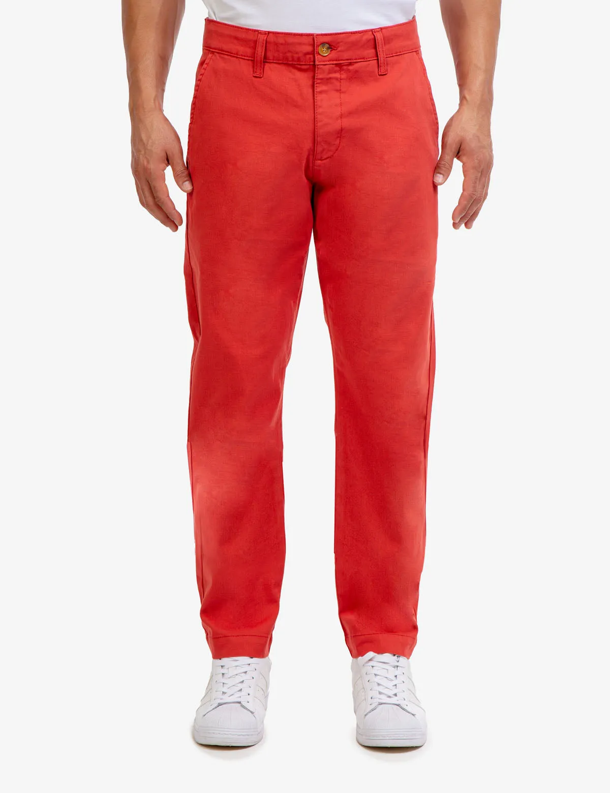 STRAIGHT TWILL CHINO PANTS