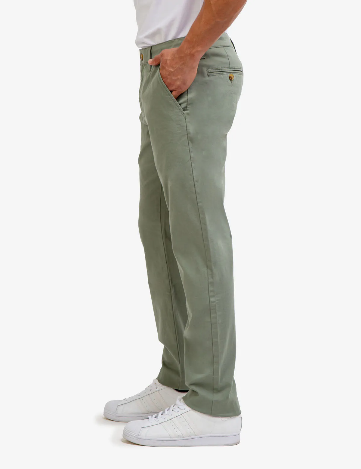 STRAIGHT TWILL CHINO PANTS