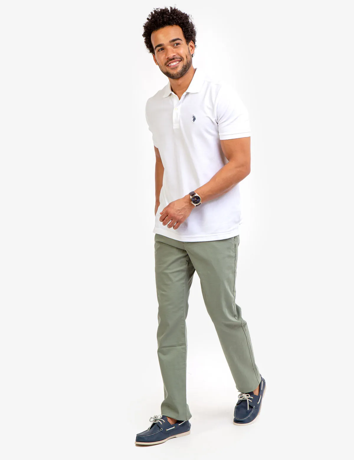 STRAIGHT TWILL CHINO PANTS