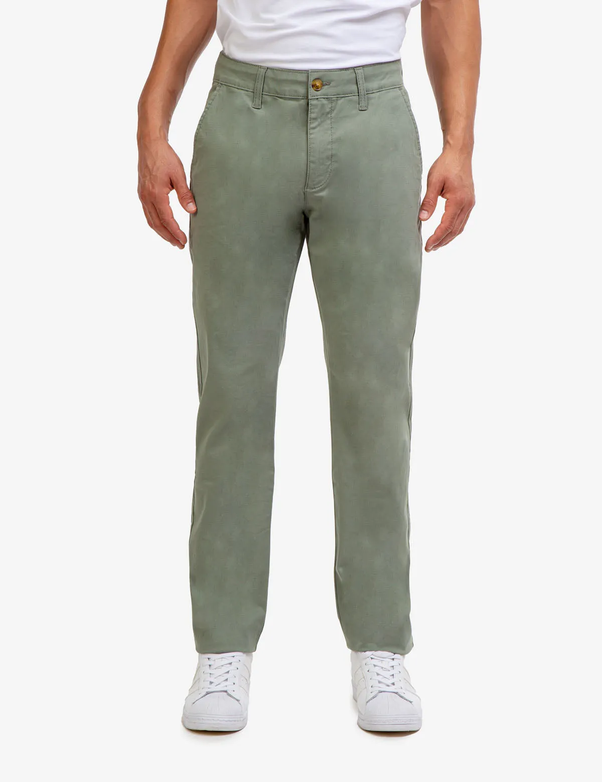 STRAIGHT TWILL CHINO PANTS