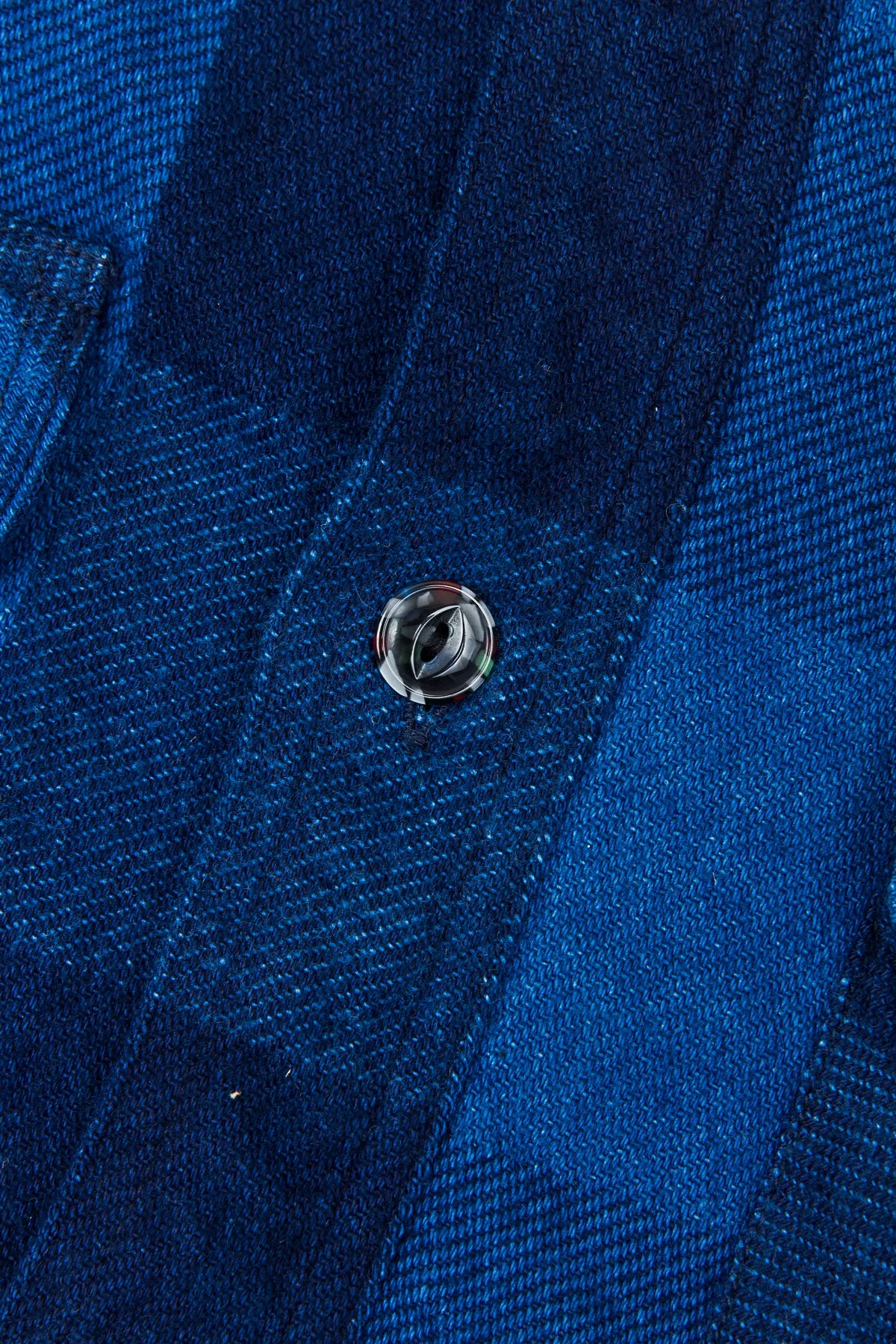Sugar Cane & Co Fiction Romance Indigo Dyed Buffalo Check Flannel Shirt