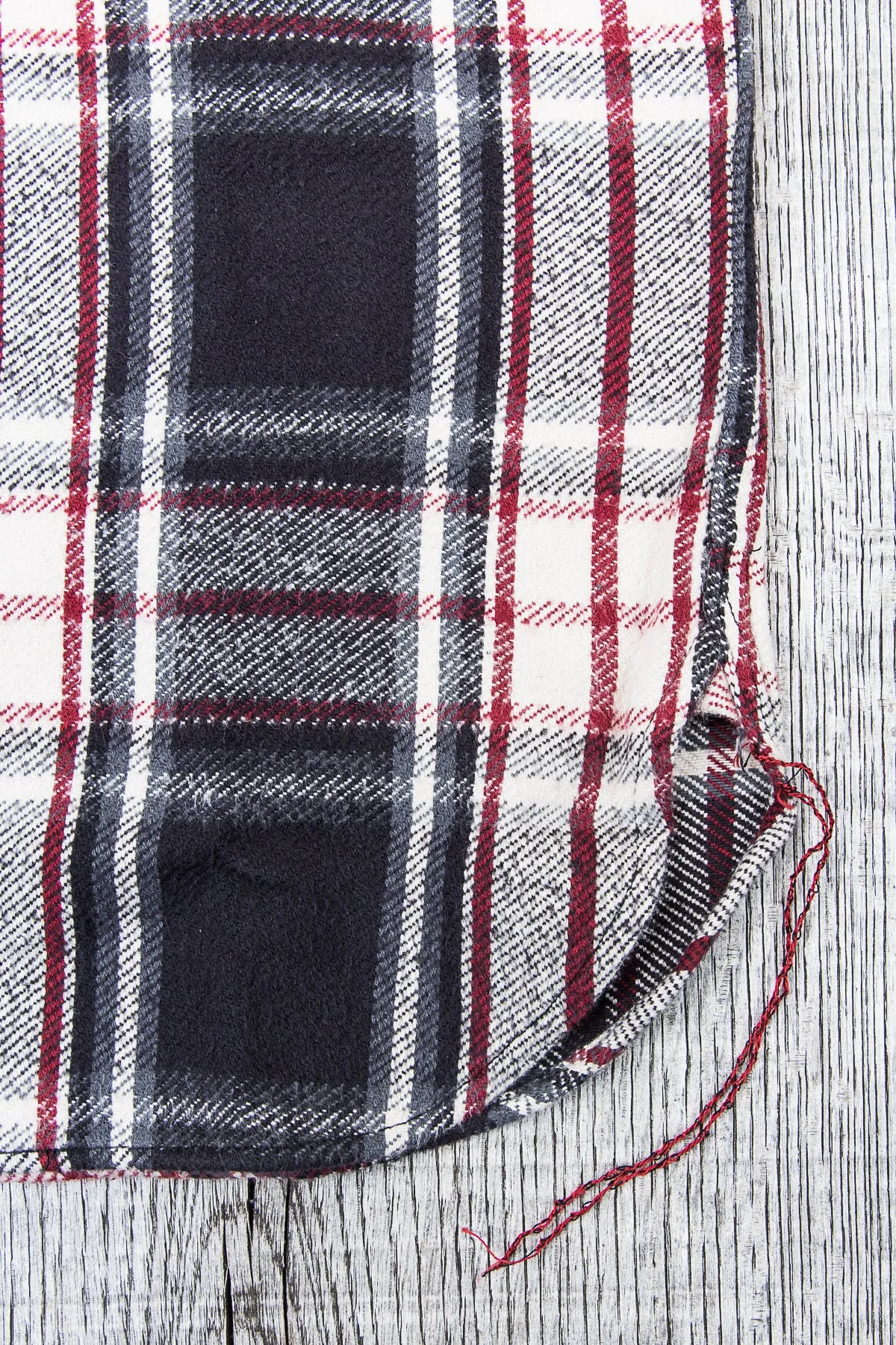 Sugar Cane & Co Twill Check Flannel Work Shirt Black