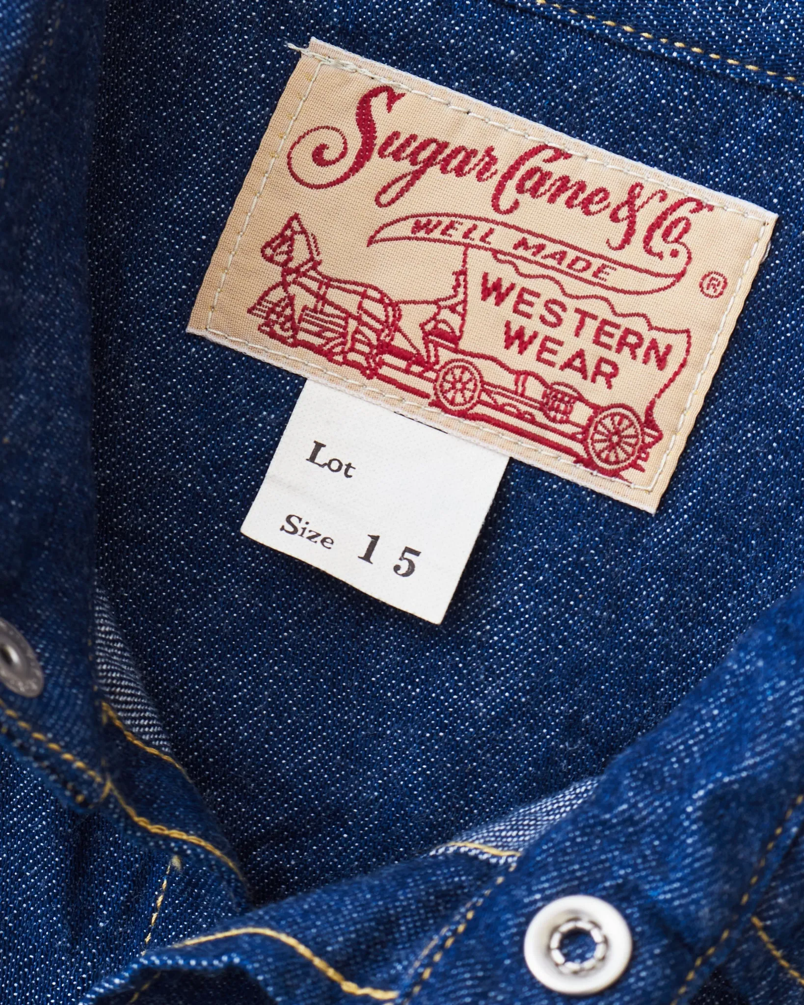 Sugar Cane & Co. Western Shirt Denim SC28190