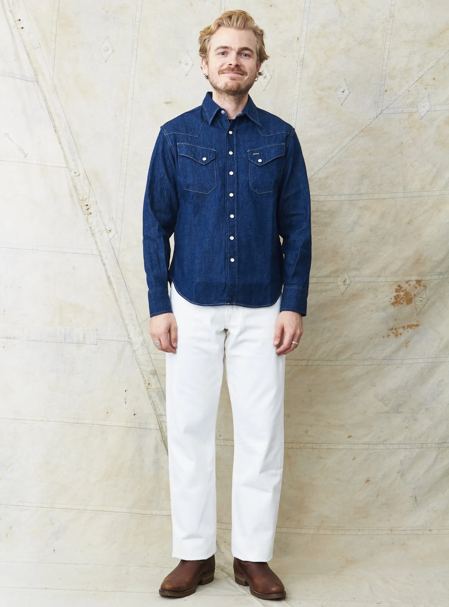 Sugar Cane & Co. Western Shirt Denim SC28190