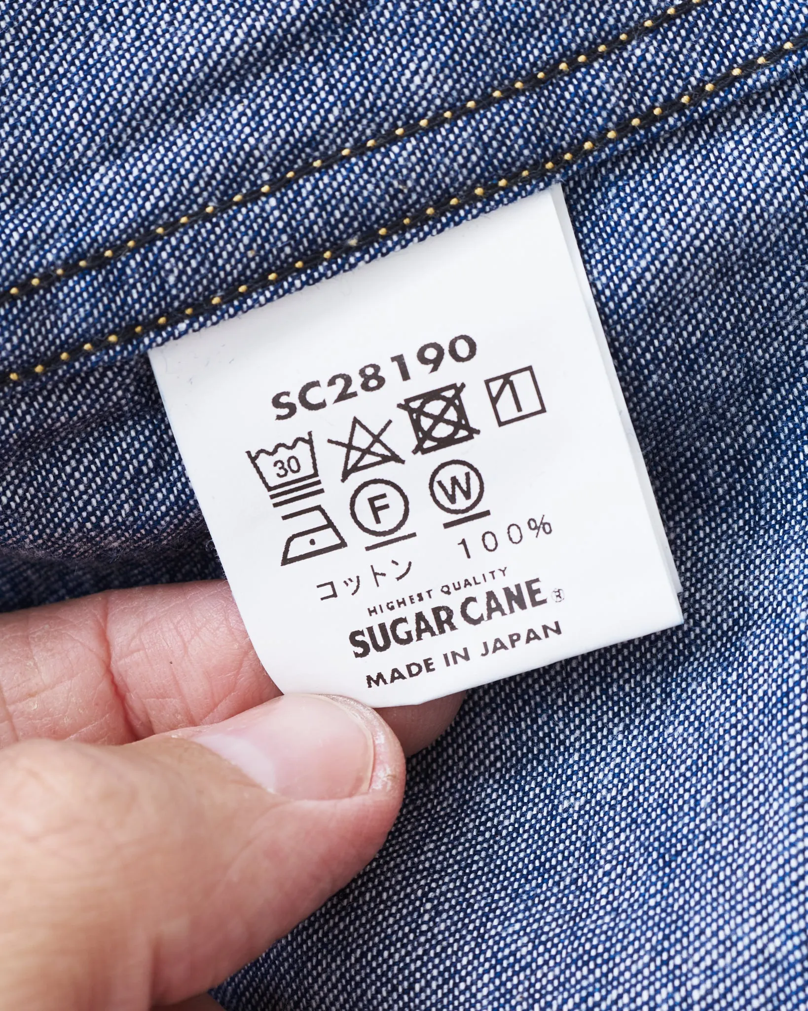 Sugar Cane & Co. Western Shirt Denim SC28190
